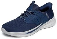 Skechers Herren Slade Caster Turnschuhe, Navy Knitted Mesh/Synthetic, 48.5 EU