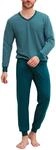 CALIDA Special B&uuml;ndchen-Pyjama, Schlafanzug Herren, aus 100% Baumwolle Retro...