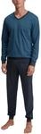 CALIDA Relax Imprint B&uuml;ndchen-Pyjama, Schlafanzug Herren, 100% Baumwolle,
