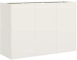 vidaXL Pflanzk&uuml;bel Wei&szlig; 120x40x80 cm Kaltgewalzter Stahl, Pflanzschale,