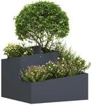 vidaXL Garten-Pflanzgef&auml;&szlig; Anthrazit 60 x 60 x 50 cm, Garten und Terrasse,...