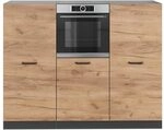 Vicco K&uuml;chenblock R-Line, Goldkraft Eiche/Anthrazit, 180 cm | 3 Module &middot;