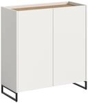 xonox.home &ndash; Schuhkommode Drive 90x97x38 cm in Wei&szlig; und Artisan Oak Nachbildung