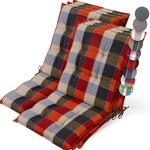 Beautissu 6er Set Premium Niedriglehner Auflage Gartenstuhl 100x50cm Sun-NL &ndash;...