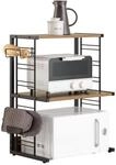 SoBuy KCR08-PF Mikrowellenhalter Regal K&uuml;chenregal mit 2 Ablagen und 2
