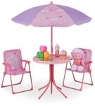 Relaxdays Camping Kindersitzgruppe, Einhorn Motiv, Kindersitzgarnitur mit Schirm,