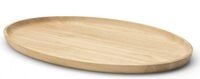 Continenta ovales Serviertablett aus Gummibaumholz, Holz-Servierschale,