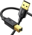 UGREEN Druckerkabel USB (3m) Printer Cable USB-A auf Typ-B Stecker Drucker Kabel