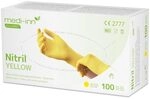 Medi-Inn+ Nitril Yellow Einmalhandschuhe, gelb, puderfrei (L, 100 St&uuml;ck)