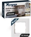 Kopp ATHENIS 1-fach Abdeckrahmen in Rein-Wei&szlig; - 10 St&uuml;ck - 86 x 86 x 9,5 mm -