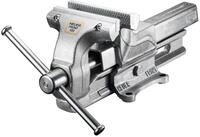 HEUER Schraubstock 120 mm &ndash; mit auswechselbaren Backen (komplett verzinkt,