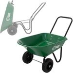 ECD Germany Schubkarrenwagen 78L, Gartenkarre mit Kippfunktion, Bauschubkarre...
