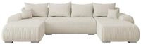 Mirjan24 Ecksofa Usabir U Cord, Design Eckcouch, Couch mit Schlaffunktion und