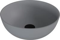 Polysan BANERA ROUND Waschbecken zum Setzen, Gussmarmor, Durch. 39cm, Grau matt