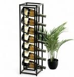 DanDiBo Weinregal Metall Schwarz Stehend Diamant 80 cm 96621 Flaschenregal