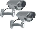 ELRO CDB25S-2 Au&szlig;en Attrappe Kamera-Dummy &Uuml;berwachungskamera mit LEDs-2 Pack