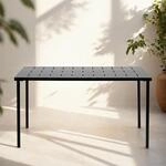 IDIMEX Gartentisch Azalea 140x80cm, schwarz - Outdoor Tisch wetterfest f&uuml;r...