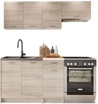 Mirjan24 K&uuml;che Mela 180/120 cm, K&uuml;chenblock/K&uuml;chenzeile, 5 Schrank-Module...