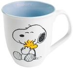United Labels The Peanuts Tasse Snoopy 280 ml, Blau Wei&szlig;, Kaffeebecher aus...