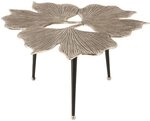 riess-ambiente.de Dekorativer Couchtisch Ginkgo Leafs 75cm Silber Handmade...