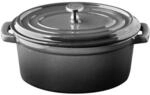 APS 88334 Mini-Topf mit Deckel 5 STARS - Gusseisen emailliert, 0,45 Liter, anthrazit,