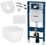 BELVIT H&auml;nge WC mit Softclose Sitz - Wand WC Set aus Sanit&auml;rkeramik, h&auml;ngende