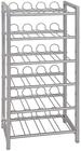 HAKU Weinregal 24 Flaschen Flaschenregal Weinflaschenregal Silbergrau, Metall -