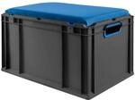 PROREGAL Eurobox NextGen Seat Box Blau | HxBxT 36,5x40x60cm | 65 Liter | Griffe...