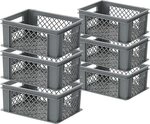 BRB 6x Stapelkorb / Eurobeh&auml;lter, LxBxH 400 x 300 x 175 mm, 16 Liter, Farbe...