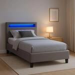 CARO-M&ouml;bel Polsterbett Himalaya mit LED Beleuchtung Einzelbett Jugendbett...