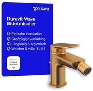 Duravit Wave Einhebel-Bidetarmatur (Auslauf H&ouml;he 85 mm), Bidetmischer mit