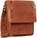 STILORD Herren-Umh&auml;ngetasche braun - Kleine Vintage Schultertasche - 8,4 Zoll