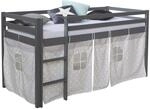 Homestyle4u 1875, Hochbett 90x200 Kinder Kinderbett 90x200 mit Rausfallschutz...