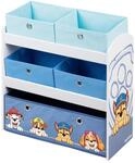 roba Spielregal aus Holz Paw Patrol - Spielzeugregal mit 5 Boxen - Montessori
