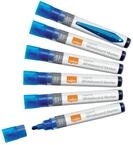 Nobo Liquid Ink Whiteboardmarker-Set, 10 St&uuml;ck, Feine 3 mm Rundspitze, Blau,...