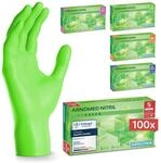 100x ARNOMED Einweghandschuhe Gr&uuml;n, Nitrilhandschuhe S, Einmalhandschuhe,...