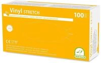 Medi-Inn+ Vinyl Stretch puderfrei Einmalhandschuhe Gr&ouml;&szlig;e L | 100 St&uuml;ck 