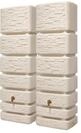 4rain Regentonne Wandtank Slim Stone Decor Set 700 Liter, sandbeige,2X Slim...