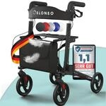 ELONEO Rollator faltbar und leicht mit Sitz, Leichtgewicht-Reiserollator aus