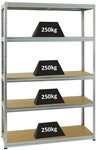 PROREGAL Schwerlastregal Big Elephant Verzinkt 180x120x45cm Fachlast 250kg