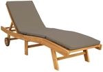 vidaXL Sonnenliege Braun und Taupe Polyester, Outdoor-Lounge, moderner...