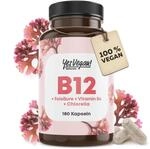 Vitamin B12 hochdosiert (180 Kapseln) aktiver 3-fach B12 Komplex mit Kofaktoren