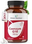 Rhein Nutrition Coenzym Q10 200mg | Q10 Kapseln Hochdosiert 120 vegane Kapseln...