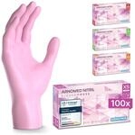 ARNOMED Einweghandschuhe Pink 100 St&uuml;ck/Box, Einmalhandschuhe XS,...