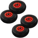 vidaXL 4x Sackkarrenrad Gummi Sackkarre Rad R&auml;der Schubkarrenrad Ersatzrad