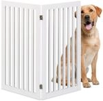 Relaxdays Hundeabsperrgitter, freistehendes Schutzgitter, HxB: 91,5 x 103 cm, MDF,