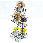 WaWeiY B&uuml;geleisen 5 Tiered bodenstauige Schwarze Blumenst&auml;nder Holds 5