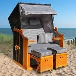 BRAST&reg; Strandkorb R&uuml;gen Deluxe | f&uuml;r 2 Personen | 120cm breit | 5 Designs |...