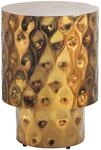 Wohnling Beistelltisch Aluminium 36cm Gold Rund - Design Anstelltisch Metall -