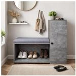 HTI living Schuhschrank mit Sitzbank Thekla Betonoptik